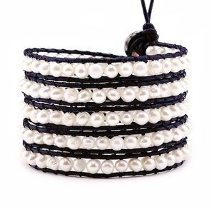 NEW Victoria Emerson Pearl Wrap Bracelet